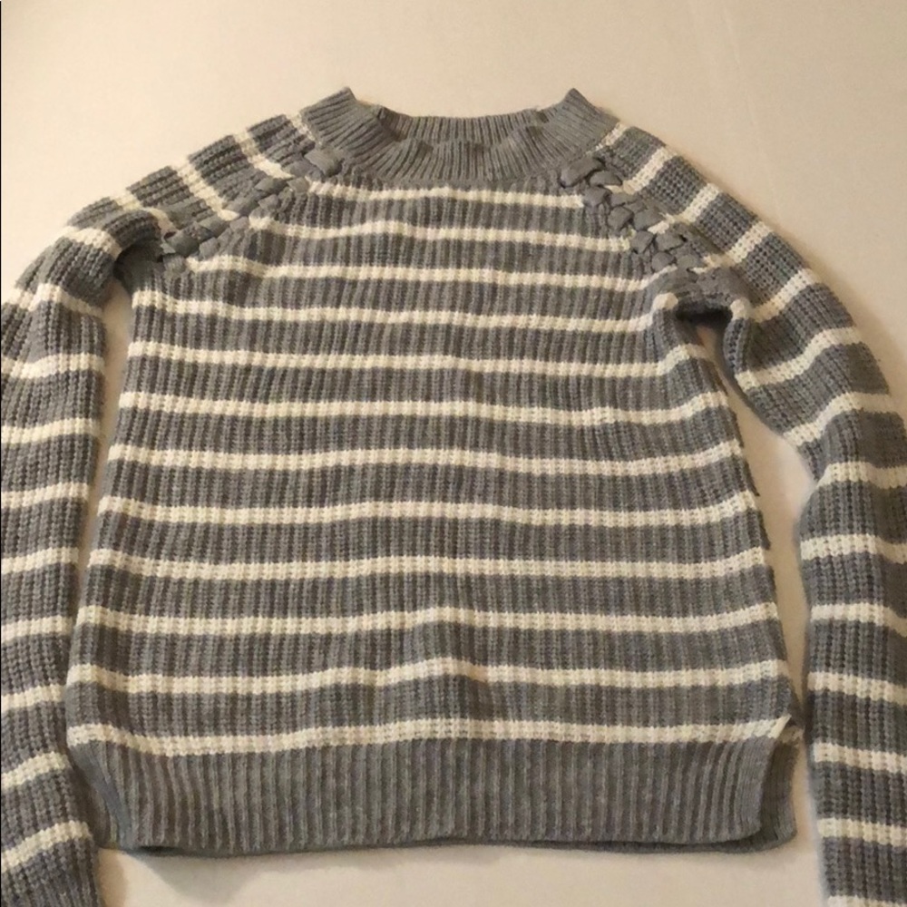 Gray Stripped Sweater